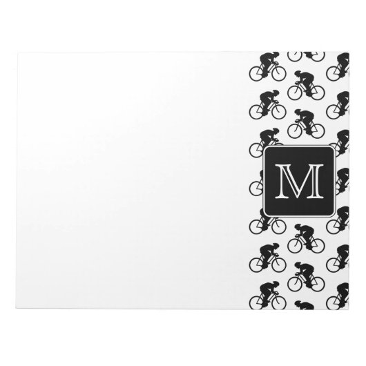 Zyklusdesign mit benutzerdefinierter Monogramm Notizblock (Vorderseite)
