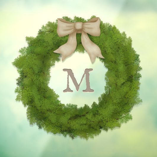 Zykluskranz mit eigenem, rustikalem Bogen Fensteraufkleber (Blatt 3)