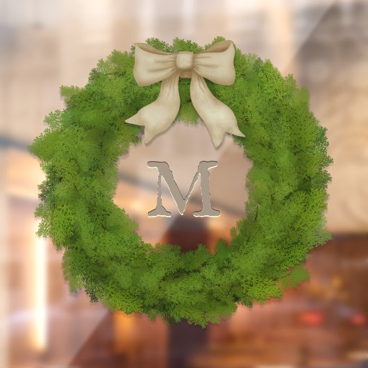 Zykluskranz mit eigenem, rustikalem Bogen Fensteraufkleber (Blatt 2)