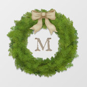 Zykluskranz mit eigenem, rustikalem Bogen Fensteraufkleber (Blatt)