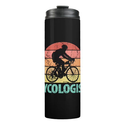 Zykologe Funny Cycling Thermosbecher (Vorderseite)