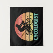 Zykologe Funny Cycling Wandteppich (Vorderseite)