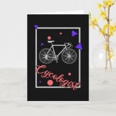 Zykologe Funny Psychology Bike Karte (Gelbe Blume)