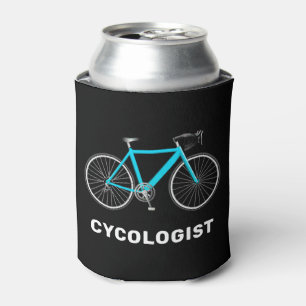 Zykologe Text und Aqua Bicycle Dosenkühler