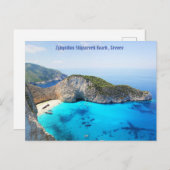 Zykynthos Shipwreck Beach, Griechenland Feiertagspostkarte (Vorne/Hinten)