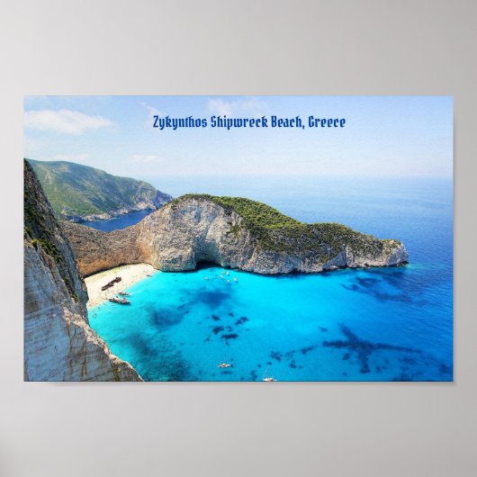 Zykynthos Shipwreck Beach, Griechenland Poster (Vorne)