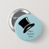 Zylinder auf Blau Button (Vorne & Hinten)