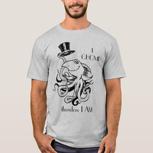 Zylinder, CHOMP ICH deshalb MICH BIN T-Shirt (Vorderseite)