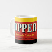 Zylinder-Frucht-Etikett-Tasse Kaffeetasse (Vorderseite Links)
