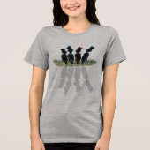 Zylinder im Schatten Tri-Blend Shirt (Vorderseite)