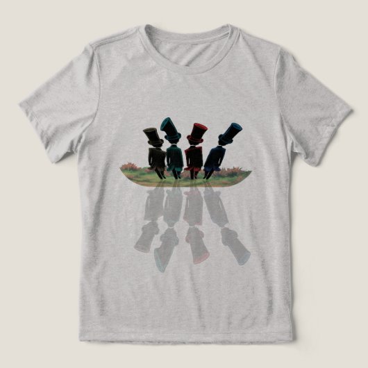 Zylinder im Schatten Tri-Blend Shirt (Design Vorderseite)