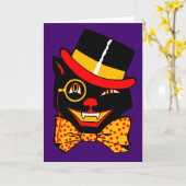 Zylinder-Katze Karte (Gelbe Blume)