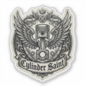 Zylinder Saint Flügelkolben Aufkleber (Vorderseite)