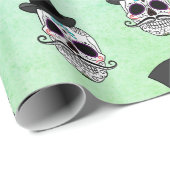 Zylinder-Schädel Dia De Los Muertos | Geschenkpapier (Rolleneckpunkt)