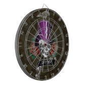 Zylinder-Schädel und Rabe Dartscheibe (Vorderseite Links)