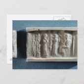 Zylinder-Siegel mit einer Anspielung auf die Postkarte (Vorne/Hinten)