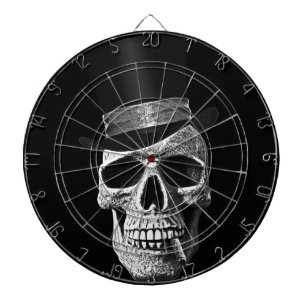 Zylinder-Totenkopf Dartscheibe