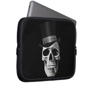 Zylinder-Totenkopf Laptopschutzhülle