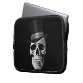 Zylinder-Totenkopf Laptopschutzhülle (Vorderseite Links)