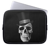 Zylinder-Totenkopf Laptopschutzhülle (Vorderseite)