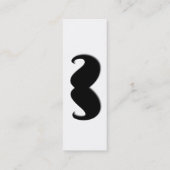 Zylinder und Schnurrbart Mini Visitenkarte (Rückseite)