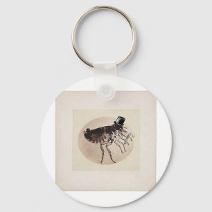 Zylinder-und Stock-Floh Schlüsselanhänger