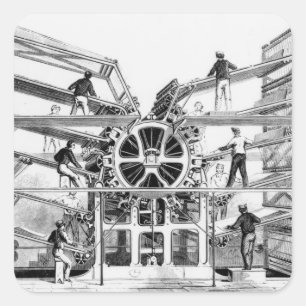 Zylinderdruckpresse erfunden bis zum Richard-März Quadratischer Aufkleber