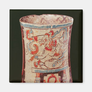 Zylinderförmig, eine Gottheit mit Sprachelocken Magnet