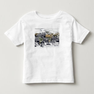 Zylinderförmige äquidistante Projektion Kleinkind T-shirt