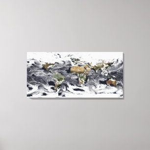 Zylinderförmige äquidistante Projektion Leinwanddruck