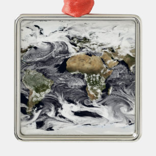 Zylinderförmige äquidistante Projektion Silbernes Ornament