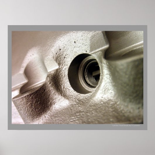 Zylinderkopf Metallisches geometrisches Entwurfspo Poster (Vorne)