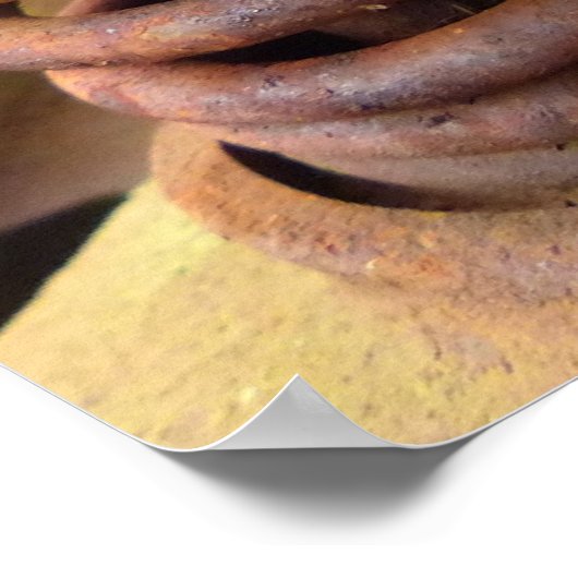 Zylinderkopfumbauer Rusty Motor Block Foto Poster (Ecke)