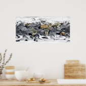 Zylinderprojektion Poster (Küche)