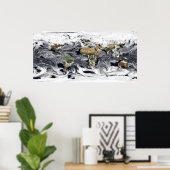 Zylinderprojektion Poster (Heimbüro)