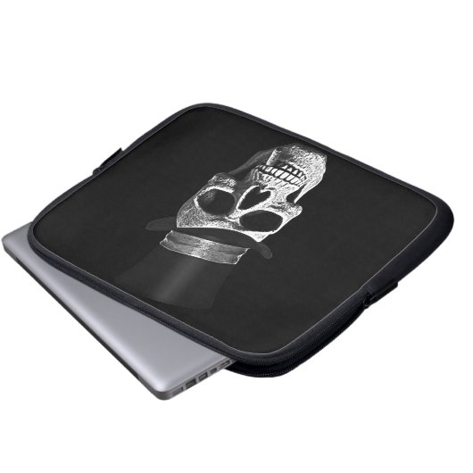 Zylinderschädel Laptopschutzhülle (Vorne Knopf)