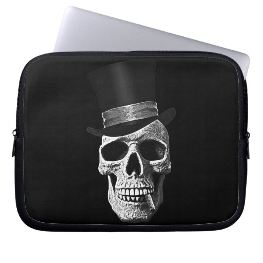 Zylinderschädel Laptopschutzhülle (Vorderseite)