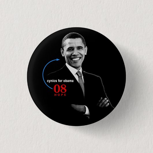 Zyniker für Barack Obama Knopf Button (Vorderseite)