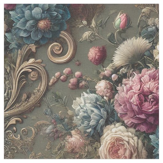 Zynisch-gotische Viktorianische Statement Tile vom Stoff (Nahaufnahme)