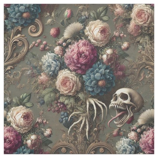 Zynisch-gotische Viktorianische Statement Tile vom Stoff (Muster)