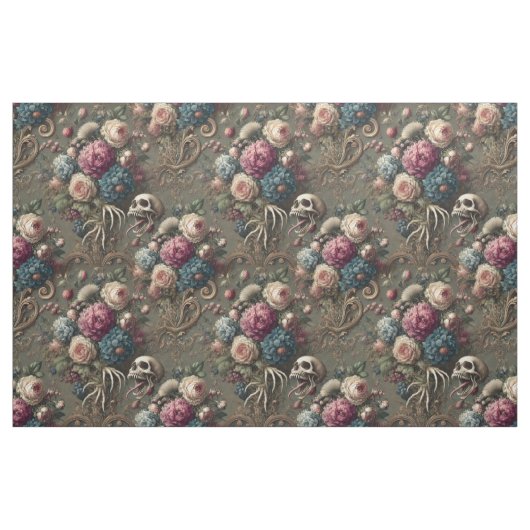 Zynisch-gotische Viktorianische Statement Tile vom Stoff (Fat Quarter (45,7 x 55,9 cm))