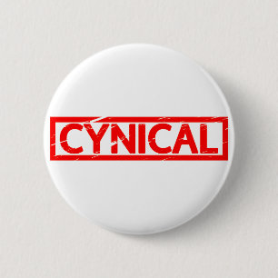 zynische Briefmarke Button