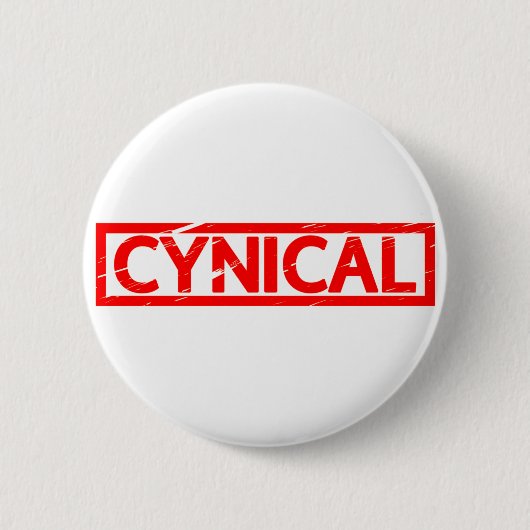 zynische Briefmarke Button (Vorderseite)