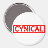 zynische Briefmarke Magnet (Vorderseite/Rückseite)