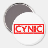 Zynische Briefmarke Magnet (Vorderseite/Rückseite)