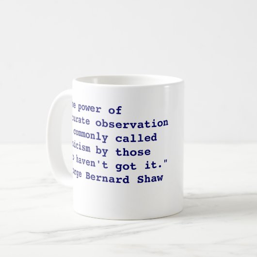 Zynische Tasse (Vorderseite Links)