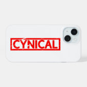 Zynischer Stempel iPhone 15 Hülle (Rückseite (Horizontal))