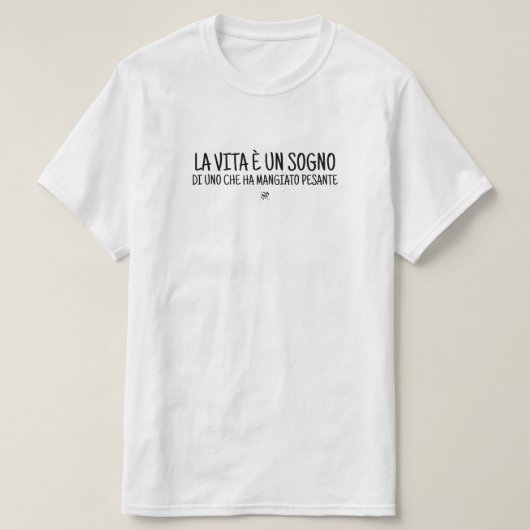Zynischer Witz in Italienisch T-Shirt (Design vorne)
