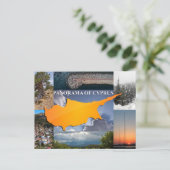 Zypern Ansichtskarte Panorama Insel Sonnenuntergan Postkarte (Stehend Vorderseite)