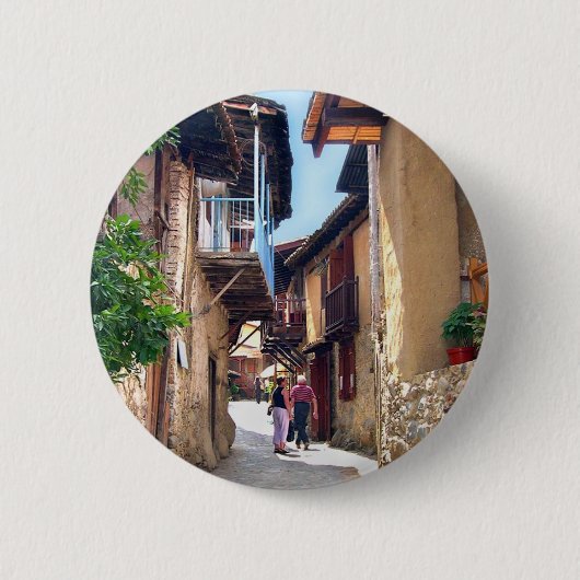 Zypern-Bergdorf Button (Vorderseite)